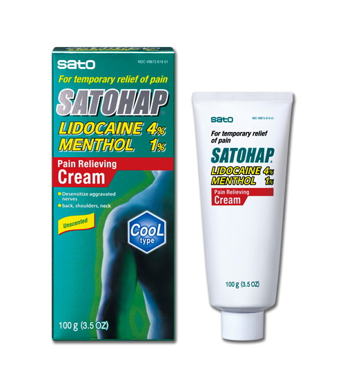 SATOHAP LIDOCAINE 4% PAIN RELIEVING CREAM